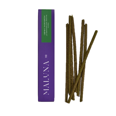 Магические свечи зеленые с базиликом Maluna